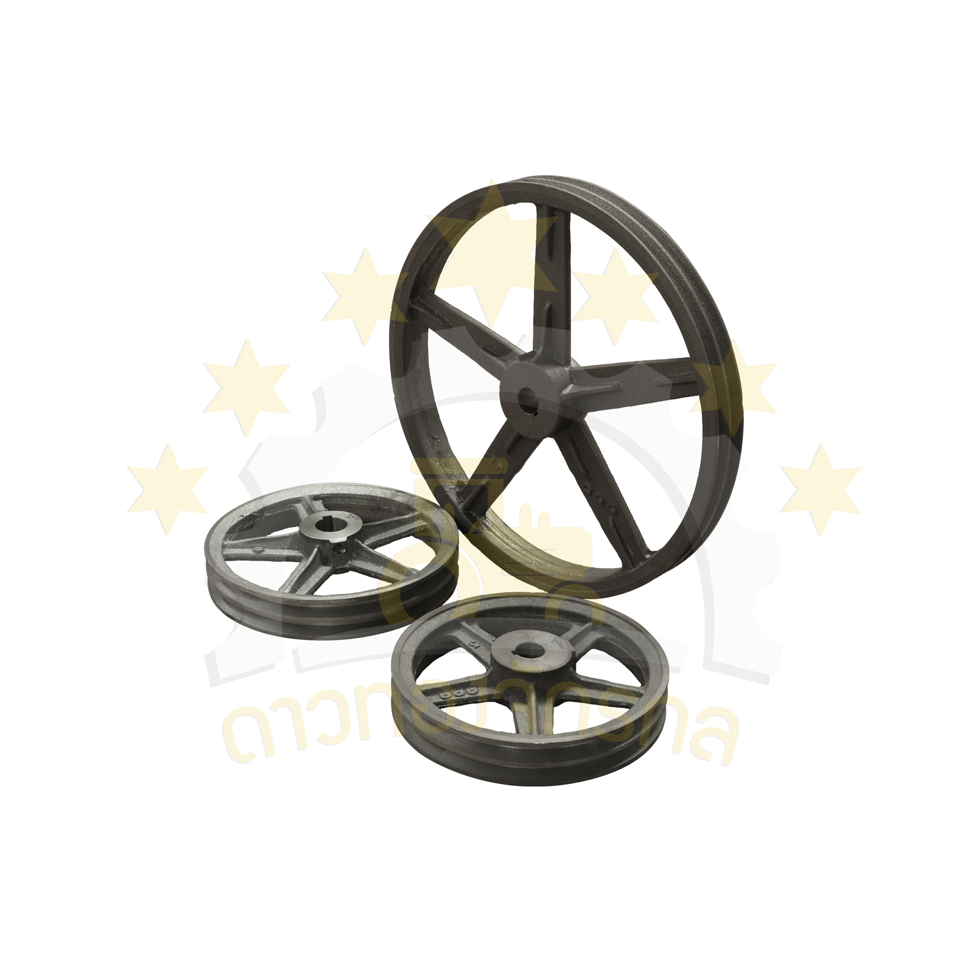 Pulley 2 grooves spokes