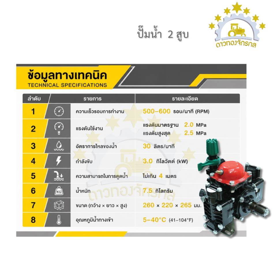 Pump sprayer 2cylinders